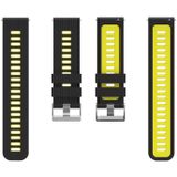Voor Huawei Watch GT 3 42mm tweekleurige siliconen horlogeband (zwart geel)
