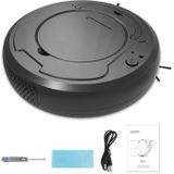 3-in-1 1800pa Smart Cleaning Robot Oplaadbare Auto Robotic Stofzuiger Droog Nat Dweilen Cleaner(Zwart)