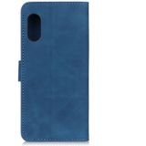 Voor Galaxy XCover Pro Retro Texture PU + TPU Horizontal Flip Leather Case met Holder & Card Slots & Wallet(Blue)