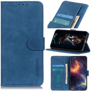 Voor Galaxy XCover Pro Retro Texture PU + TPU Horizontal Flip Leather Case met Holder & Card Slots & Wallet(Blue)