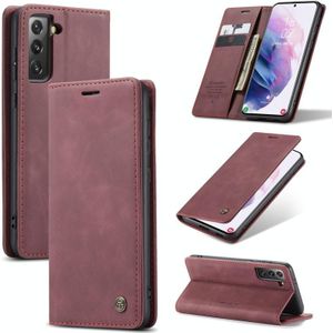 Voor Samsung Galaxy S30+ / S21+ CaseMe 013 Multifunctionele Horizontale Flip Lederen Case met Holder & Card Slot & Wallet(Wine Red)