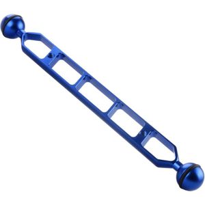 PULUZ 11 0 inch 27 9 cm aluminium dubbele ballen arm voor onderwater toorts/video licht (blauw)