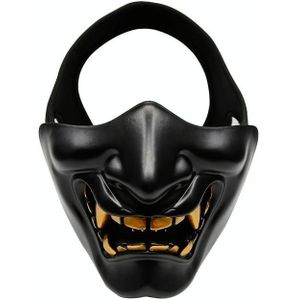 WosporT Halloween Dancing Party Grimace Half Face Mask (Black)