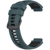 Voor Garmin Forerunner 735/735XT tweekleurige siliconen horlogeband (olijfgroen + zwart)