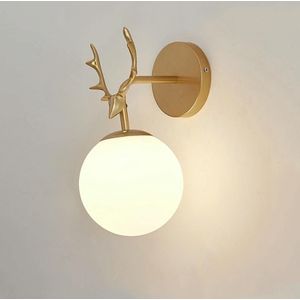 LED glazen wand slaapkamer nachtlampje woonkamer studeertrap wandlamp  krachtbron: 12W wit licht (6106 gouden melk wit)