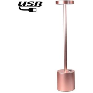 JB-TD003 I-vormige tafellamp creatieve decoratie retro eetkamer bar tafellamp  specificatie: USB (Rose Gold)
