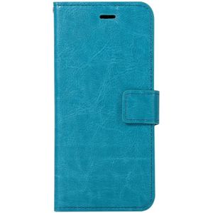 Voor iPhone X Crazy Horse textuur horizontaal flip lederen draagtas met houder & Card Slots & portemonnee & Foto Frame(Blue)