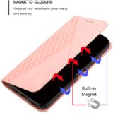 Voor Motorola Moto G42 Diamond Pattern Splicing Skin Feel Magnetic Phone Case (Rose Gold)