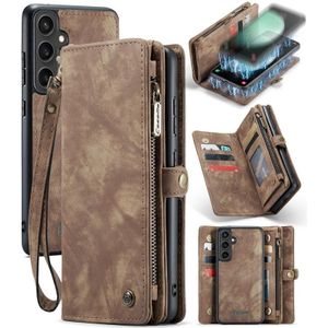 Voor Samsung Galaxy S23 FE CaseMe 008 Multifunctionele rits portemonnee telefoon lederen tas