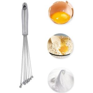 2 STUKS Handmatige Garde Roestvrij Staal Glas Kraal Egg Whisk Keuken Huishoudelijke Hand-Held Bakgereedschappen Type C 10 Inch