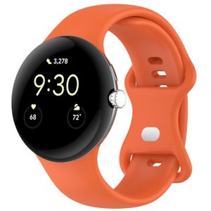 Voor Google Pixel Watch Loop Type effen kleur siliconen horlogeband  maat: S