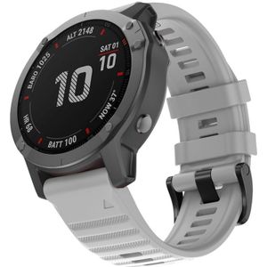 Voor Garmin Fenix 6X 26mm Siliconen Smart Watch Vervanging strap Polsbandje(Grijs)
