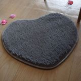 Hart vorm antislip Bad matten keuken tapijt Home Decoratie (zilvergrijs)