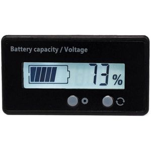 H6133 12V-84V Loodzuur Batterij Voltage Tester Percentage Voltmeter Gauge Lithium Batterij Status Monitor (White Light)