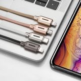 USB-C/type-C interface zink legering Marquee lichtgevende intelligente automatische uitschakeling oplaad gegevenskabel (goud)