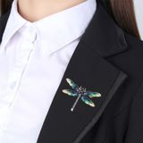 Retro olie-druipend glazuur Dragonfly broche (blauw)