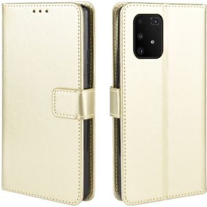 Voor Galaxy S10 Lite / A91 / M80s Retro Crazy Horse Texture Horizontal Flip Leather Case met Holder & Card Slots & Photo Frame(Gold)