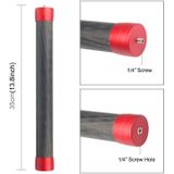Carbon Fiber Extension Monopod Pole Rod Extendable Stick voor DJI / MOZA / Feiyu V2 / Zhiyun G5 / SPG Gimbal  Lengte: 35cm(Rood)