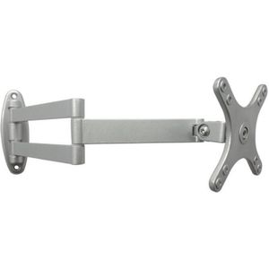 Computer LCD Monitor Wall Mounted Universal Swivel Bracket (Silver)