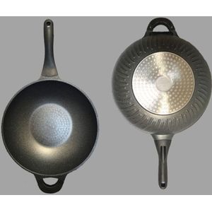 Maifanshi non-stick pan zonder oliedamp geschikt voor gaskookplaat Iduction Cooker (32cm)