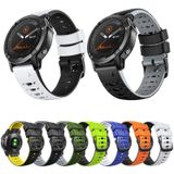 Voor Garmin Fenix 7 22 mm trapeziumvormige siliconen horlogeband met snelsluiting (zwart geel)