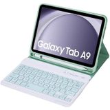 Voor Samsung Galaxy Tab A9 X110/X115 A221B Candy Color TPU Bluetooth-toetsenbord lederen tablethoes met penhouder