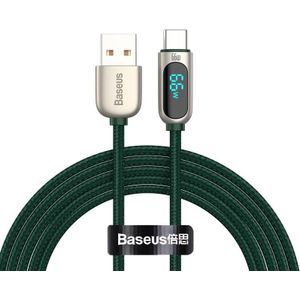 BASEUS CASX020106 66W USB naar USB-C / Type-C Digitale display Snelle oplaadgegevenskabel  kabellengte: 2m