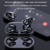 Bluetooth 5.3 draadloze oorclip Ruisonderdrukkende headset Gaming-oortelefoon (met scherm zwart)