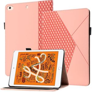 Rhombus Skin Feel Horizontale Flip Tablet Leren Case met Kaart Slots & Houder & Slaap / Weks-up Functie voor iPad Mini  / 4/3/2 (ROSE GOUD)
