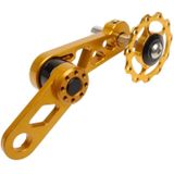 Litepro Folding Bike Guide Wheel LP Oval Chainring Chain Zipper Rear Derailleur Chain(Goud)