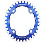 MOTSUV ronde smalle brede Chainring MTB fiets 104BCD tand plaat onderdelen elliptische plaat 34T (blauw)