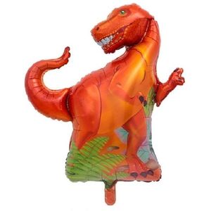 2 PC'S dinosaurus Modeling aluminiumfolie ballon kinderen verjaardag versiering Party Supplies speelgoed  grootte: groot  stijl: rode Tyrannosaurus