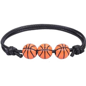 10 PCS Basketball Baseball Adjustable Braided Wire Bracelet