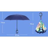 Cartoon Reverse Kinderen Paraplu Student Handleiding Lange Handvat Paraplu (Busting Ocean)