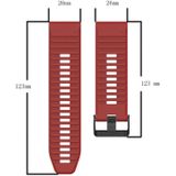 Voor Garmin Fenix 6X 26mm Horizontale Textuur Siliconen Horlogeband met Removal Tool (Wit)