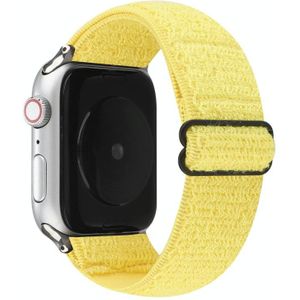 Solid Color nylon horlogeband voor Apple Watch Series 6 & SE & 5 & 4 44mm / 3 & 2 & 1 42mm(Geel)