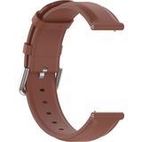 Voor Galaxy Watch 3 41mm ronde staart lederen band  grootte: gratis maat 20mm (bruin)