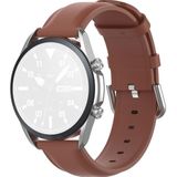 Voor Galaxy Watch 3 41mm ronde staart lederen band  grootte: gratis maat 20mm (bruin)