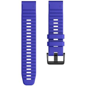 Voor Garmin fenix 6X 26mm Smart Watch Quick release Silicon polsband horlogeband (Royal Blue)