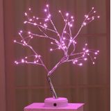 108 LED's Koperdraad Wire Table Lamp Creative Decoratie Touch Control Night Light (Roze Licht)