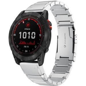 Voor Garmin Fenix 7X Solar 26 mm Tortoise Shell roestvrijstalen horlogeband