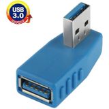 USB 3.0 mannetje naar USB 3.0 vrouwtje Type A Kabel Adapter (BLue)