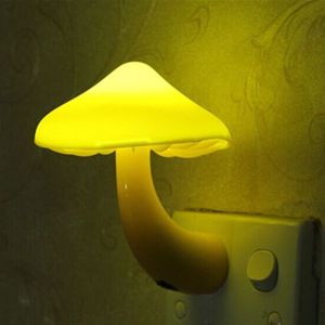Paddestoel wandcontactdoos lamp licht-gecontroleerde sensor nacht licht slaapkamer Home Decoratie ons stekker