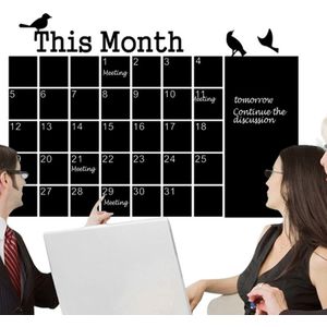 Kalender schoolbord muur stickers PVC verwisselbare Blackboard Office decoratie Suppliess