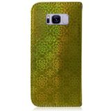 Voor Galaxy S8 plus effen kleur kleurrijke magnetische Buckle horizontale Flip PU lederen draagtas met houder & kaartsleuven & portemonnee & Lanyard (goud)