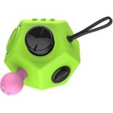 12-Zijdige Fidget Cube Friemel Kubus Speeltje tegen stress en angst voor kinderen en volwassenen (groen)