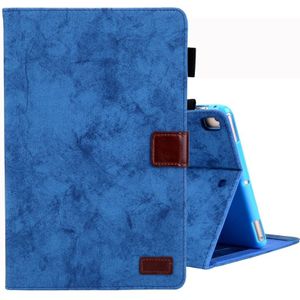 Voor iPad mini (2019) Business stijl horizontale Flip lederen draagtas  met houder & kaartsleuf & fotolijstjes & slaap/Wake-up functie (blauw)