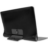 Voor Lenovo yoga Smart tab Custer textuur horizontale Flip lederen draagtas met twee-vouwen houder (zwart)