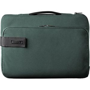 POFOKO E550 14/15 4 inch draagbare waterdichte polyester laptop handtas met koffer gordel (groen)