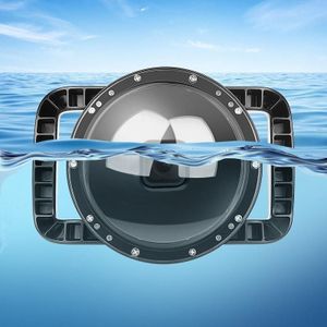 Shoot TGP548 Dome Port Underwater Diving Camera Lens Transparante Cover Housing Case voor GoPro Hero8 Zwart